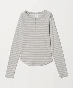 Healthknit/【別注】＜Healthknit＞ボーダー ヘンリーネック プルオーバー/Tシャツ / カットソー
