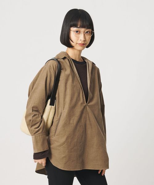 BEAUTY&YOUTH/コットンコーデュロイ スキッパーチュニック/シャツ / ブラウス