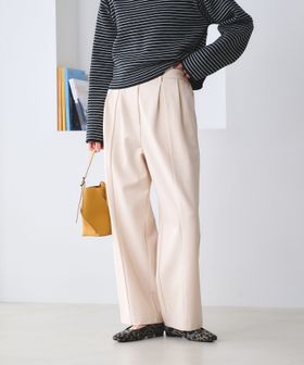 BEAUTY&YOUTH/【WEB限定 Wardrobe DAILY MINIMAL】ジャージー タックカーブパンツ ウォッシャブル/イージーパンツ