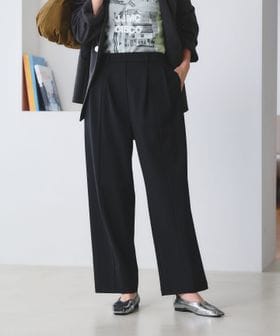 BEAUTY&YOUTH/【WEB限定 Wardrobe DAILY MINIMAL】ジャージー タックカーブパンツ ウォッシャブル/イージーパンツ