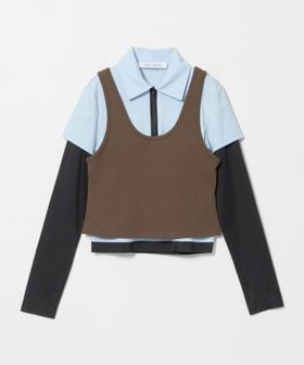 H BEAUTY&YOUTH/＜Wynn Hamlyn＞LONG SLEEVE ZIP TOP/トップス/Tシャツ / カットソー