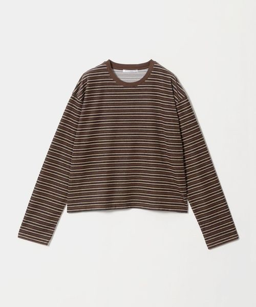 BEAUTY&YOUTH/ベロアボーダー ロングスリーブ Tシャツ/Tシャツ / カットソー