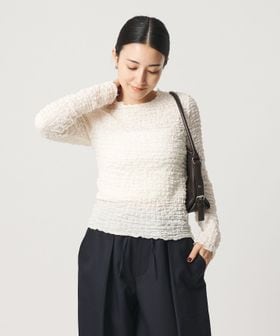 BEAUTY&YOUTH/【WEB限定】シュリンクレース ロングスリーブプルオーバー/Tシャツ / カットソー