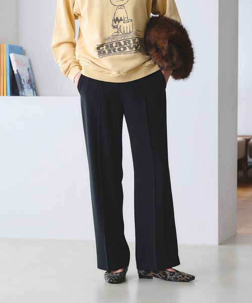 BEAUTY&YOUTH/【WEB限定 Wardrobe DAILY MINIMAL】ダブルクロス フレアパンツ ウォッシャブル/スラックス
