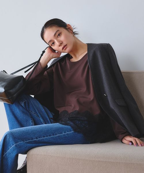BEAUTY&YOUTH/【WEB限定 Wardrobe DAILY MINIMAL】ヘムレース ブラウス ウォッシャブル/シャツ / ブラウス