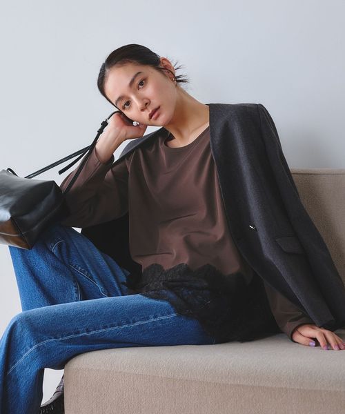 BEAUTY&YOUTH/【WEB限定 Wardrobe DAILY MINIMAL】ヘムレース ブラウス ウォッシャブル/シャツ / ブラウス