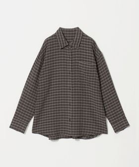 BEAUTY&YOUTH/レーヨンブレンド チェック オーバーサイズシャツ/シャツ / ブラウス