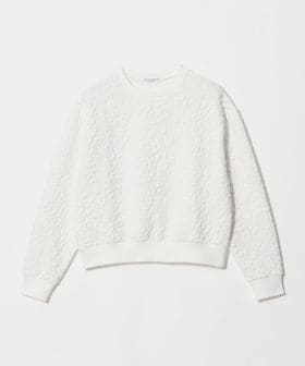 BEAUTY&YOUTH/フラワーレオパード ジャガード クルーネック プルオーバー/Tシャツ / カットソー