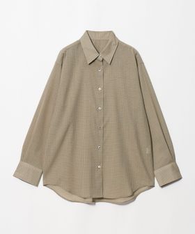 BEAUTY&YOUTH/毛ポリエステル ソリッド＆チェック レギュラーカラーシャツ ウォッシャブル/シャツ / ブラウス
