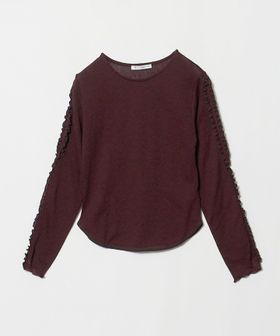 BEAUTY&YOUTH/コットンナイロン ジャガード フリル プルオーバー ウォッシャブル/Tシャツ / カットソー