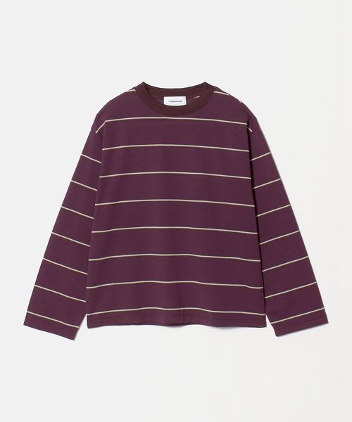 BEAUTY&YOUTH/コットンポリエステル ボーダー ロングスリーブTシャツ/Tシャツ / カットソー