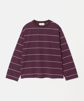 BEAUTY&YOUTH/コットンポリエステル ボーダー ロングスリーブTシャツ/Tシャツ / カットソー