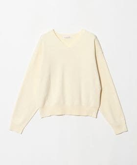 BEAUTY&YOUTH/ソフトコットン Vネック スムース ニットプルオーバー ウォッシャブル/ニット / セーター