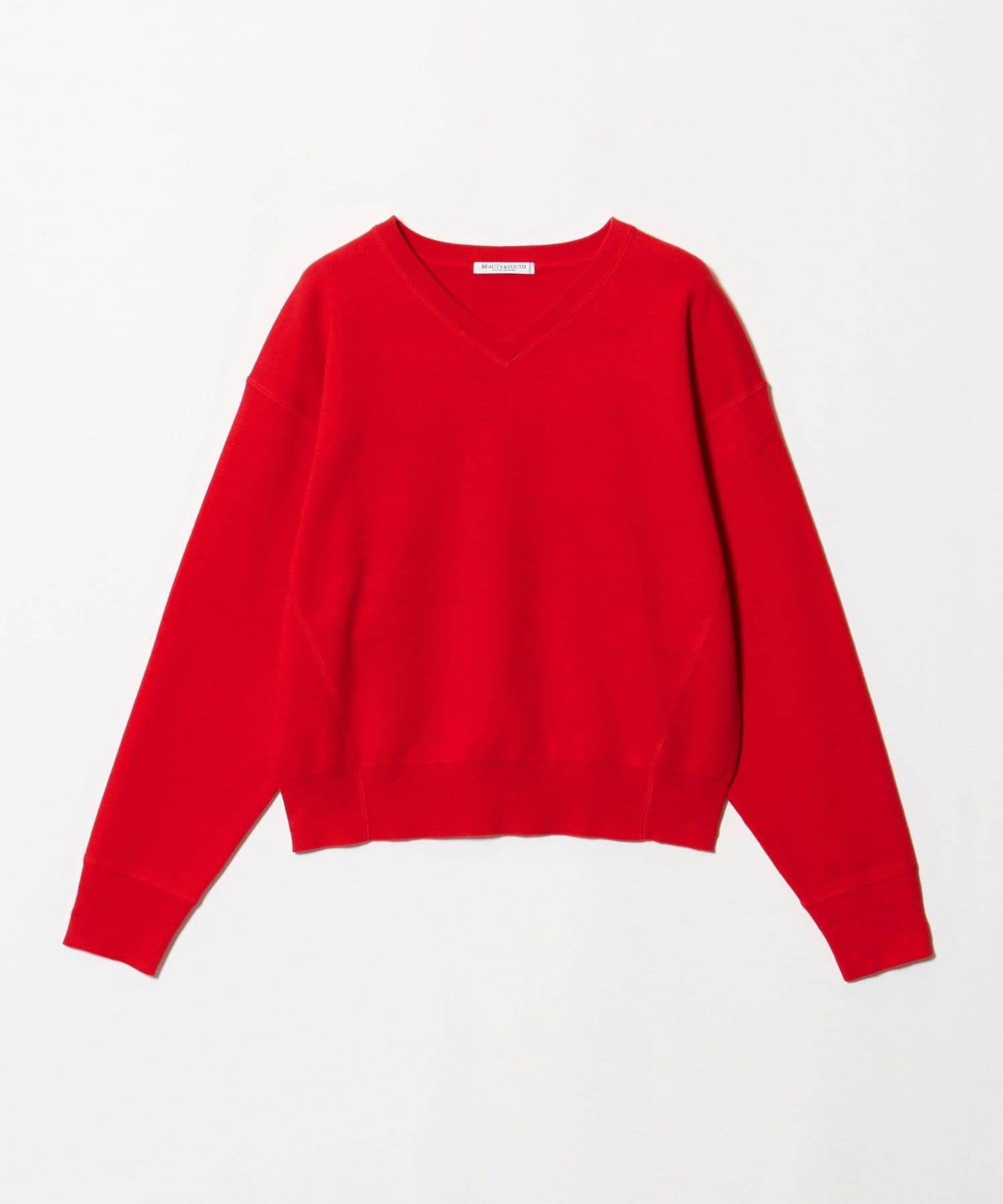新品未使用　UNITED ARROWS Vネック ニットプルオーバー ソフトコットン Vネック スムース ニットプルオーバー ウォッシャブル