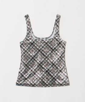 Simone Wild/＜SIMONE WILD＞VELVET TANK TOP CHECK/タンクトップ/タンクトップ / キャミソール