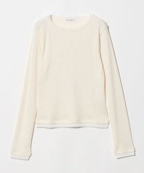 BEAUTY&YOUTH/ポリエステルコットン テレコ チュール ドッキングプルオーバー/Tシャツ / カットソー