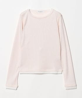 BEAUTY&YOUTH/ポリエステルコットン テレコ チュール ドッキングプルオーバー/Tシャツ / カットソー