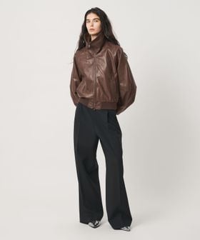 H BEAUTY&YOUTH/＜H＞シープレザー スタンドカラーブルゾン/その他コート / ブルゾン
