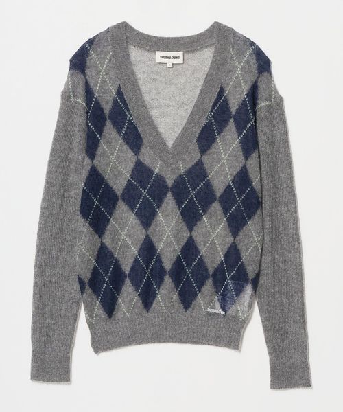 SHUSHU/TONG/＜SHUSHU/TONG＞ARGYLE V―NECK PULLOVER/ニット/ニット / セーター