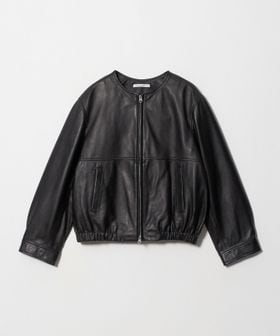 BEAUTY&YOUTH/シープレザー ノーカラージップブルゾン/その他コート / ブルゾン