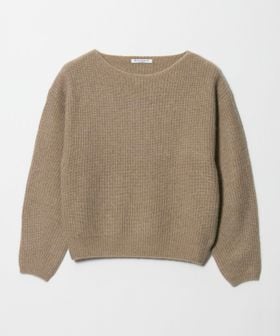 BEAUTY&YOUTH/フォックスブレンド ボリュームスリーブ ボートネックニットプルオーバー/ニット / セーター
