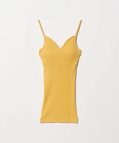 Souple Luz/＜Souple Luz＞COTTON SILK RIB BRA CAMISOLE  Mustard Yellow/キャミソール/アンダーウェア（トップス）