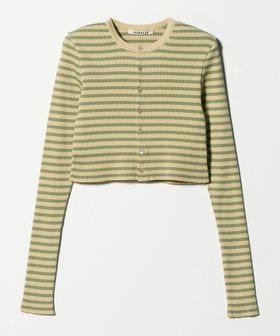 AURALEE/＜AURALEE＞クロップド ボーダーカーディガン/カーディガン / ボレロ