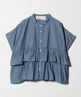 dahl'ia/＜dahl’ia＞フリル ショートスリーブ ブラウス /シャツ / ブラウス