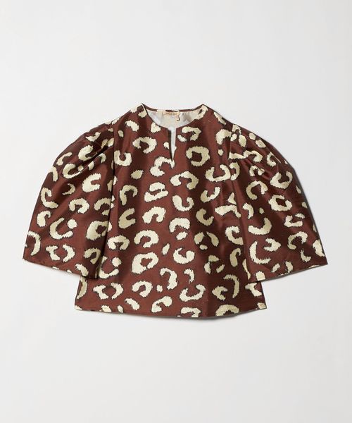 STELLA NOVA/＜STELLA NOVA＞CRISP BLOUSE LEOPARD/ブラウス/シャツ / ブラウス