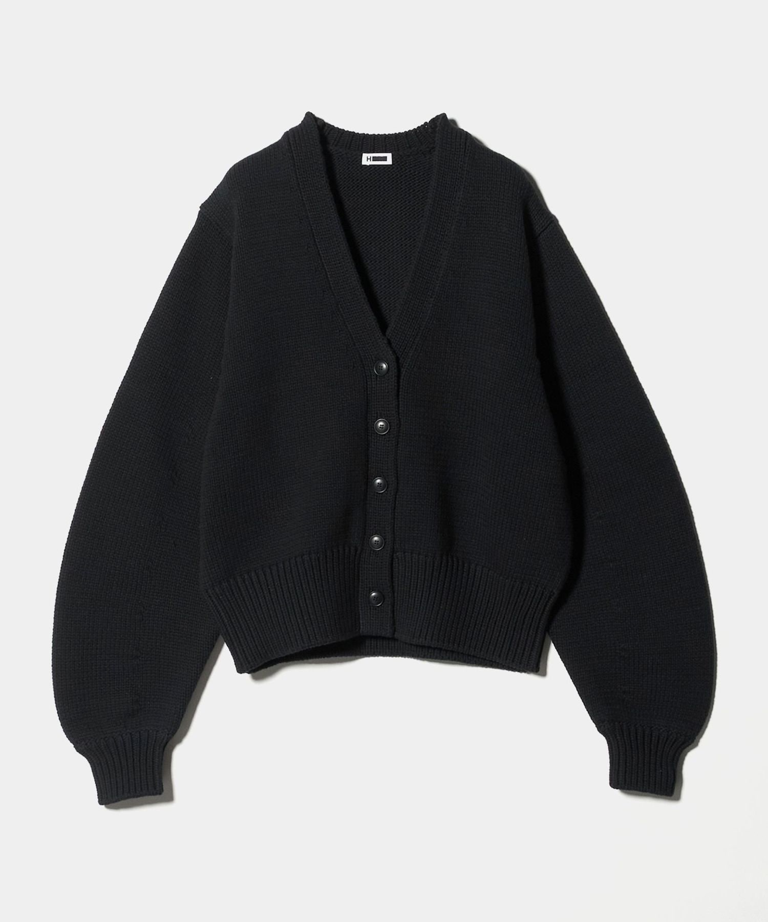 H＞コットンナイロン リリヤーン カーディガン