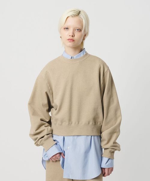 H BEAUTY&YOUTH/＜H＞コットン ヴィンテージ バックガゼット スウェットプルオーバー/スウェット / パーカー