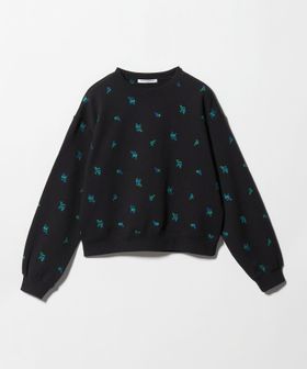 BEAUTY&YOUTH/コットン裏毛 エンブロイダリー スウェットプルオーバー/スウェット / パーカー