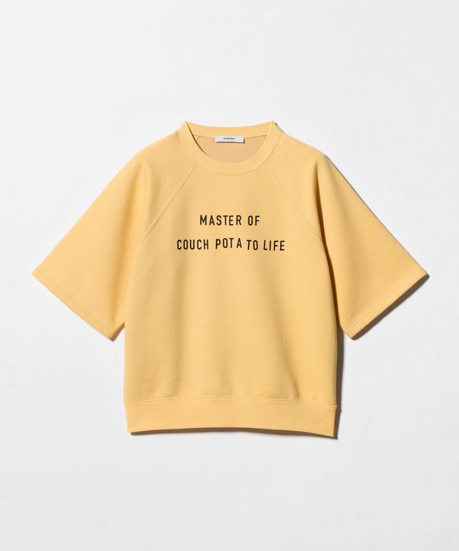 PHEENY＞フロッキープリント ショートスリーブ スウェットプルオーバー
