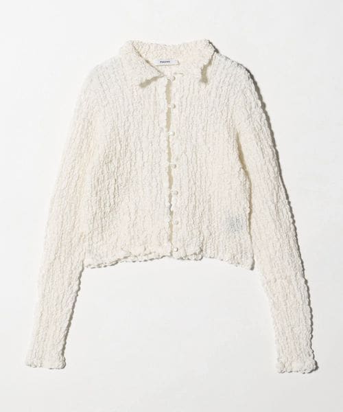 PHEENY/＜PHEENY＞SHRINK LACE CROPPED SHIRT/シャツ/シャツ / ブラウス