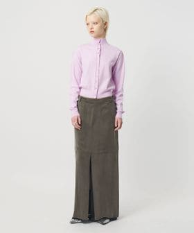 H BEAUTY&YOUTH/＜H＞キュプラサテン ロング スリットスカート/ミモレ / ロング