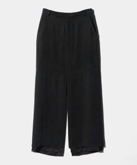 H BEAUTY&YOUTH/＜H＞キュプラサテン ロング スリットスカート/ミモレ / ロング