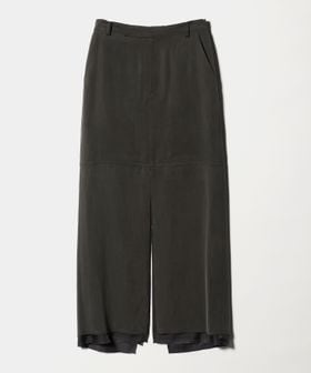 H BEAUTY&YOUTH/＜H＞キュプラサテン ロング スリットスカート/ミモレ / ロング