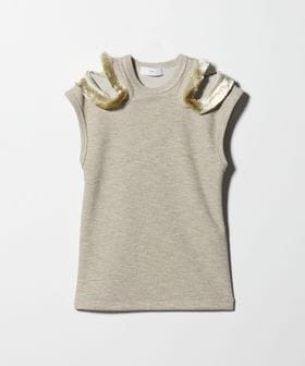 TOGA PULLA/＜TOGA PULLA＞フリンジホール ノースリーブカットソー/Tシャツ / カットソー