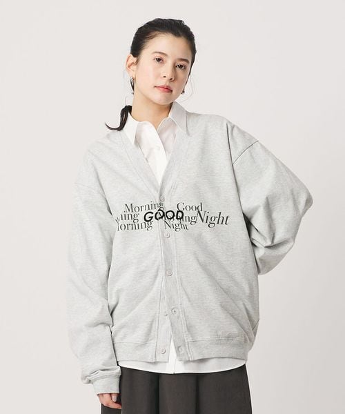 HEAR MY NAME/【別注】＜HEAR MY NAME＞ロゴ スウェットカーディガン グレー/カーディガン / ボレロ