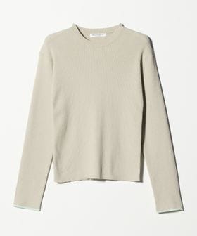 BEAUTY&YOUTH/コットンブレンド リブライン ニットプルオーバー ウォッシャブル/ニット / セーター