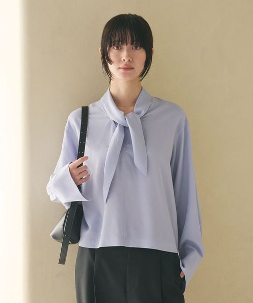 BEAUTY&YOUTH/セルロース タイブラウス ウォッシャブル/シャツ / ブラウス