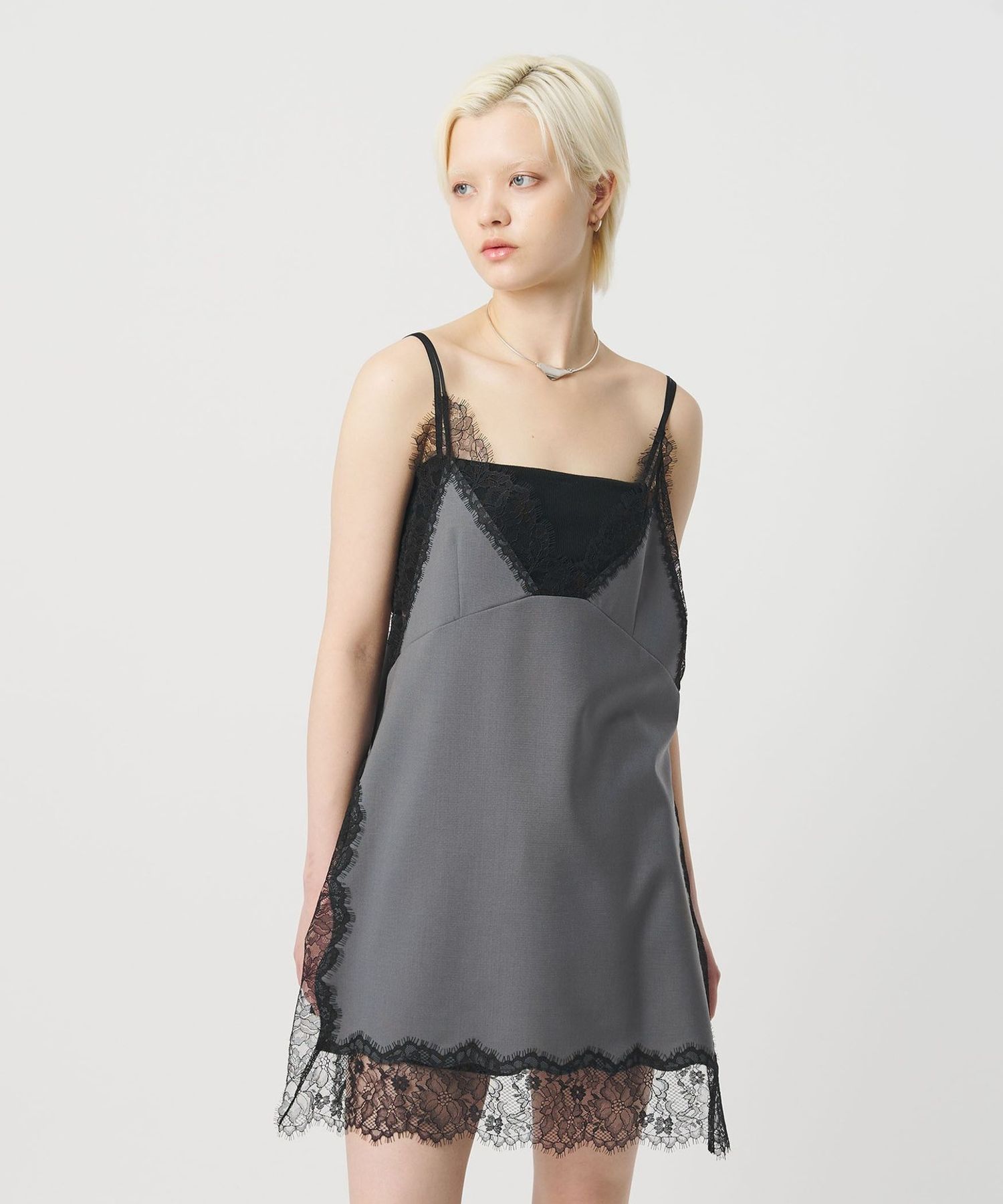 H＞レース ドッキング キャミソール