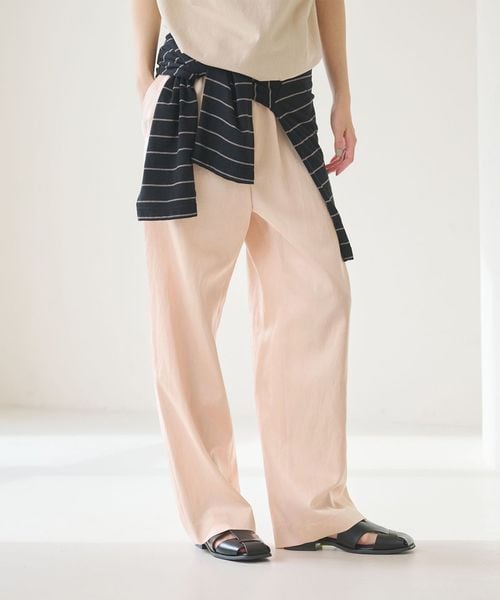 BEAUTY&YOUTH/サテンドロースト ワイドパンツ ウォッシャブル/イージーパンツ