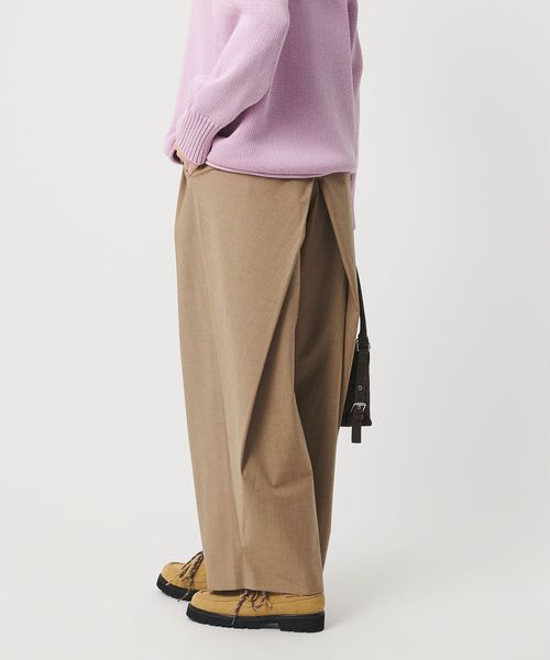 BEAUTY&YOUTH/バックラップタックパンツ ウォッシャブル/その他パンツ