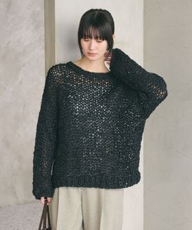 BEAUTY&YOUTH/テープヤーン ローゲージ ニットプルオーバー/ニット / セーター