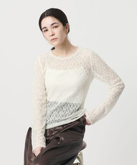 BEAUTY&YOUTH/フラワーレース プルオーバー/Tシャツ / カットソー