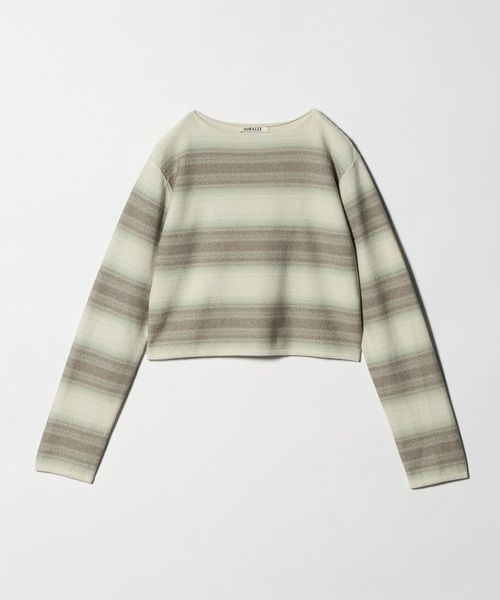 AURALEE/＜AURALEE＞ボーダー ボート ネックニット プルオーバー/ニット / セーター