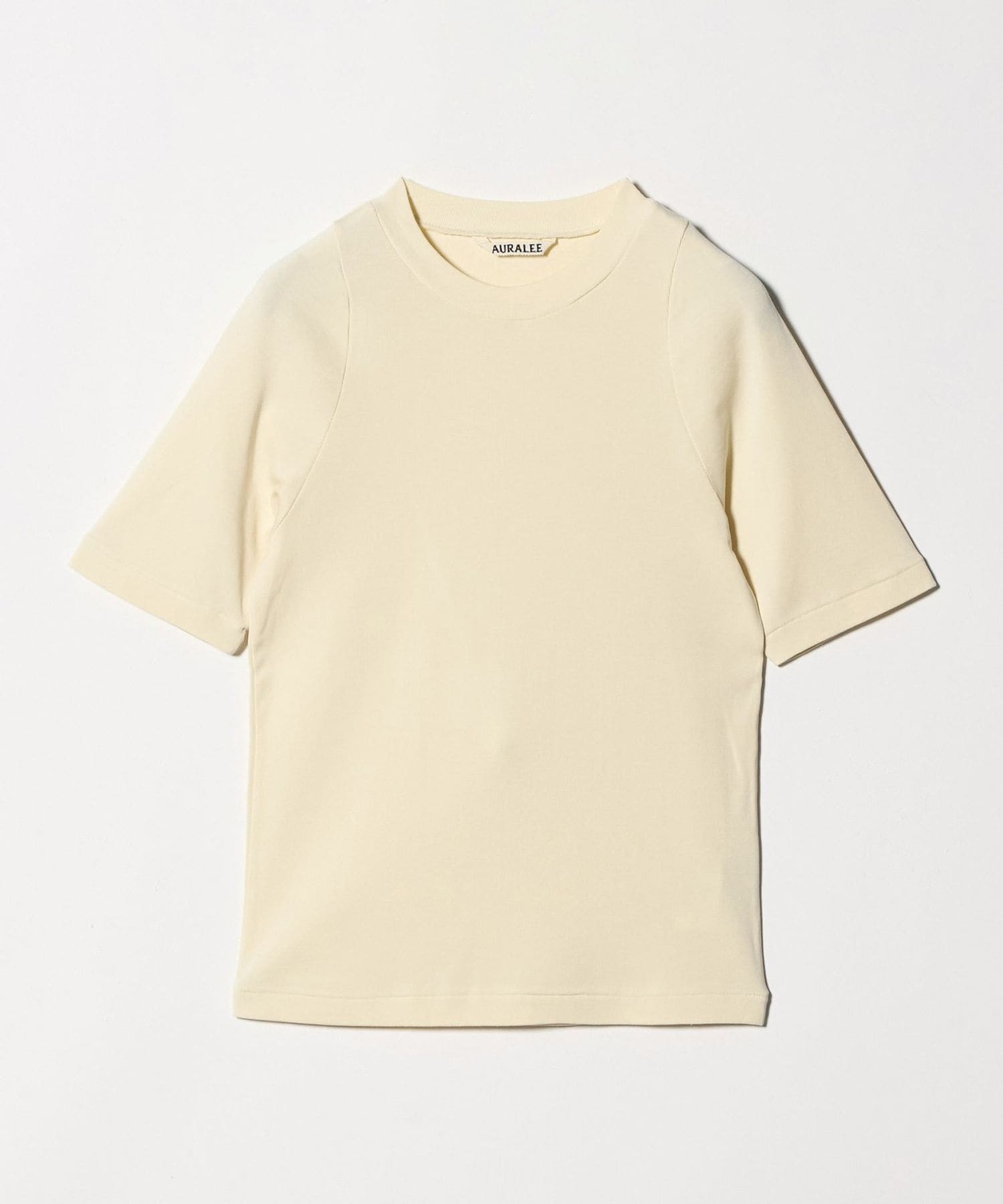 AURALEE＞コットン ファインリブ Tシャツ
