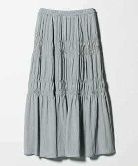 BEAUTY&YOUTH/レーヨンブレンド シャーリング ロングスカート/ミモレ / ロング