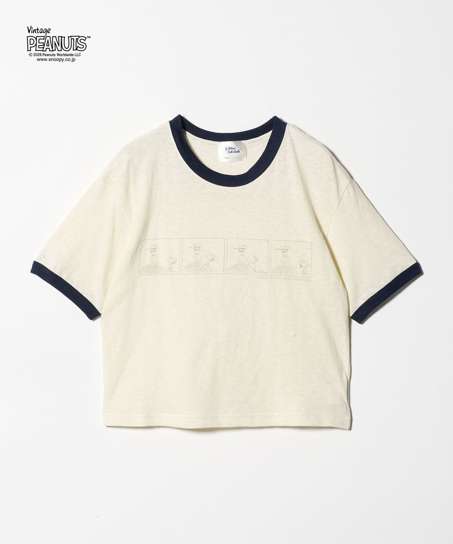 ST.JHONES 3RD CLUB＞PEANUTS リンガーTシャツ